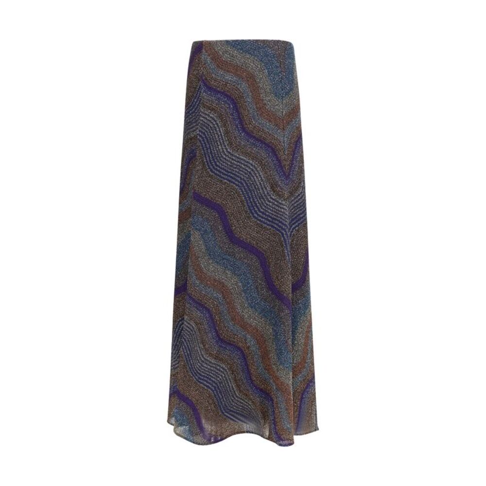 Missoni Women Sequined Chevron Lamé Viscose Long Skirt